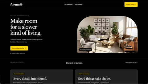Example website in the Blackout palette