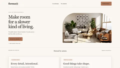 Example website in the Cashmere palette