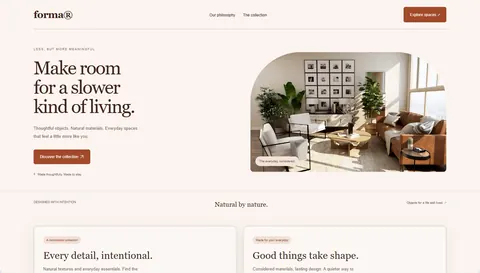 Example website in the Cinnamon palette