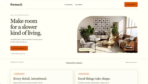 Example website in the Citrus pop palette