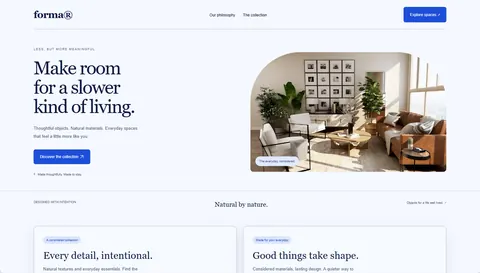 Example website in the Cobalt palette
