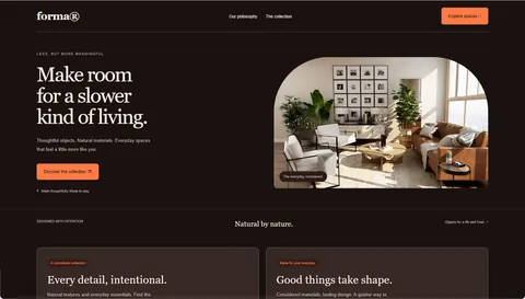 Example website in the Ember palette