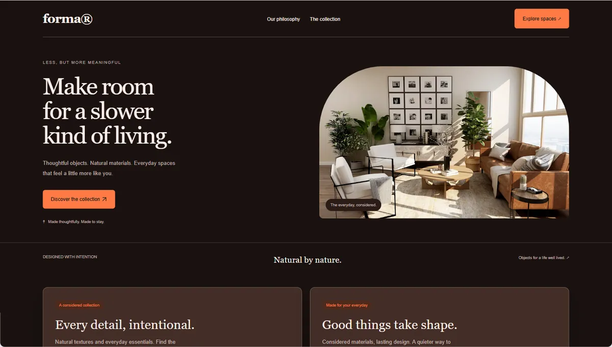 Example website restyled in Ember, expressive