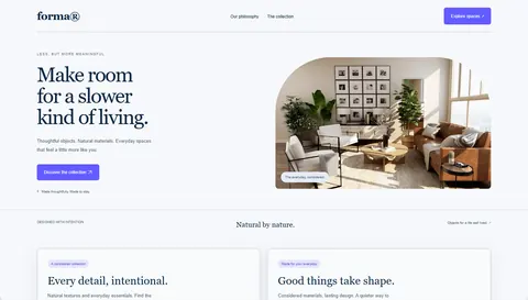 Example website in the Fintech palette