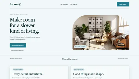 Example website in the Glacier palette