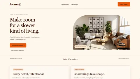 Example website in the Golden hour palette
