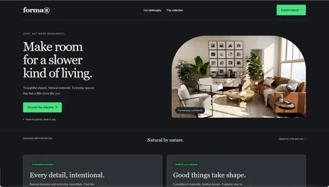 Example website in the Graphite palette