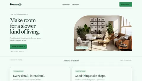 Example website in the Mint cream palette