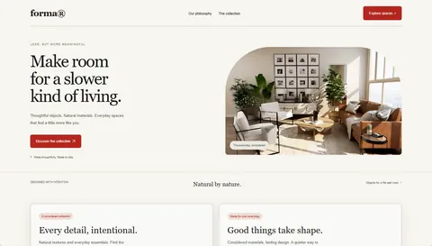 Example website in the Newsprint palette