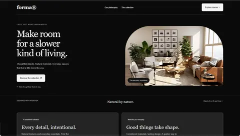 Example website in the Obsidian palette