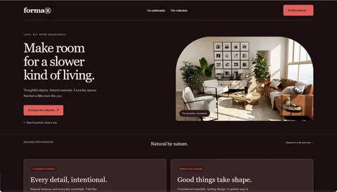 Example website in the Oxblood palette