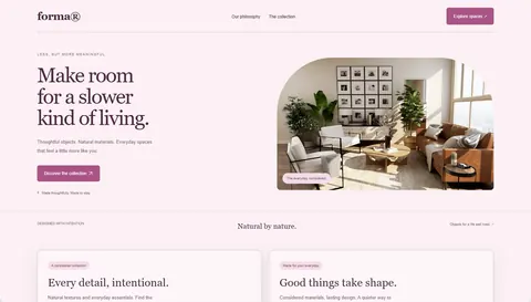 Example website in the Soft signal palette