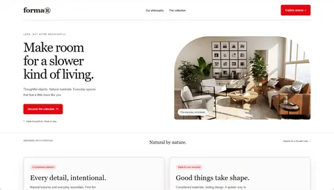 Example website in the Swiss palette
