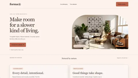 Example website in the Terracotta palette